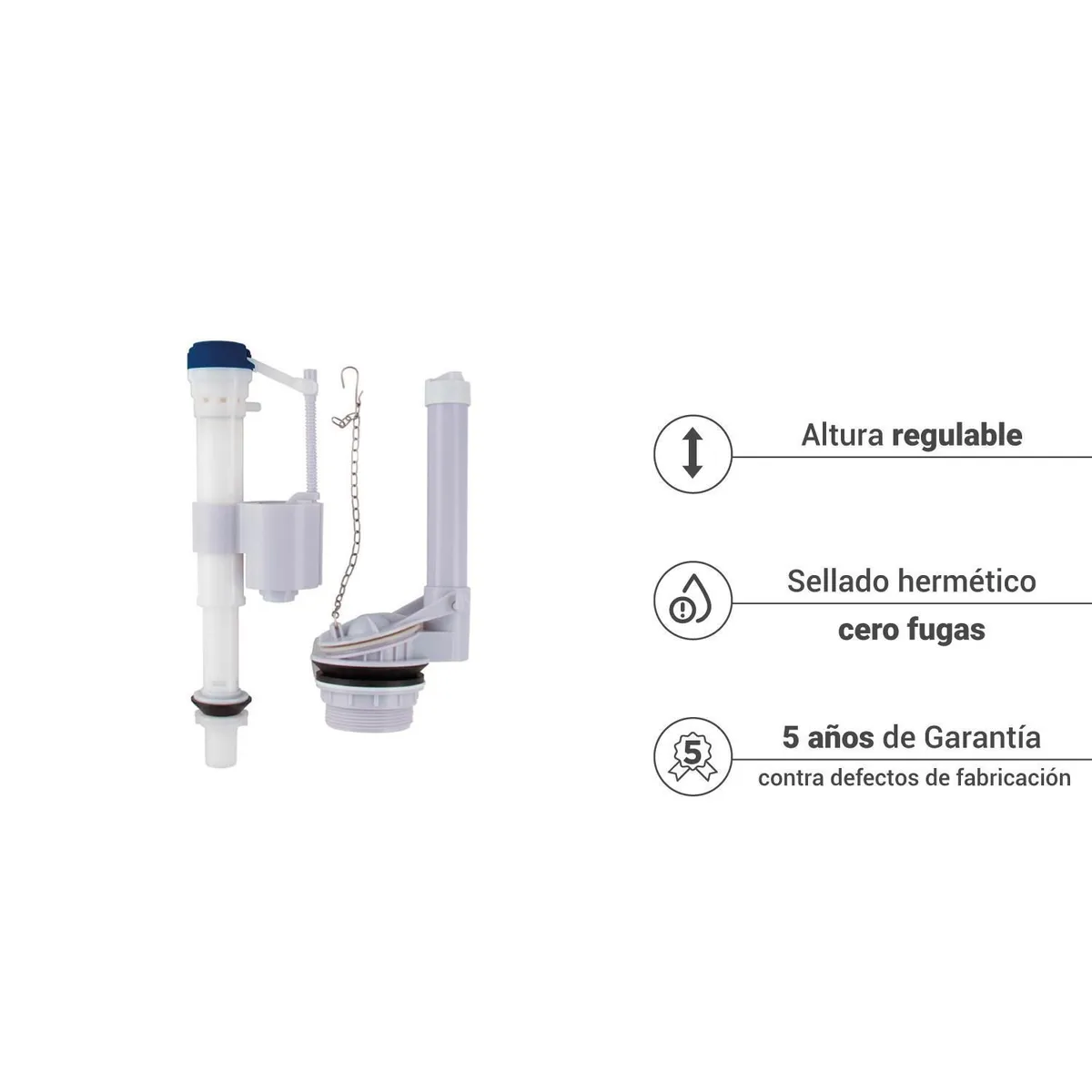 VAINSA - Válvula de Descarga para Inodoro Two Piece Palanca