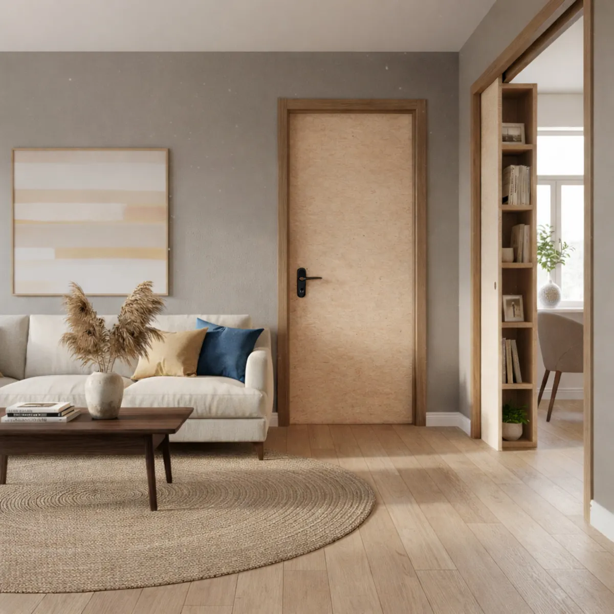 ARES - Puerta Interior HDF Lisa Natural