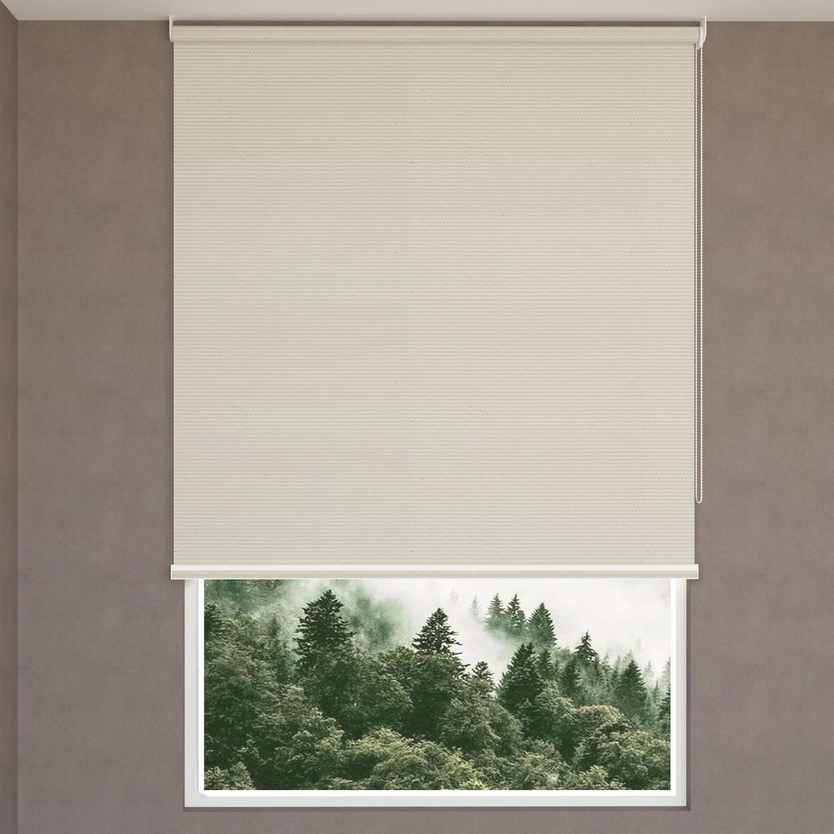 SUNLINE - Cortina Roller Blackout Fiber Crema 120 x 160 cm