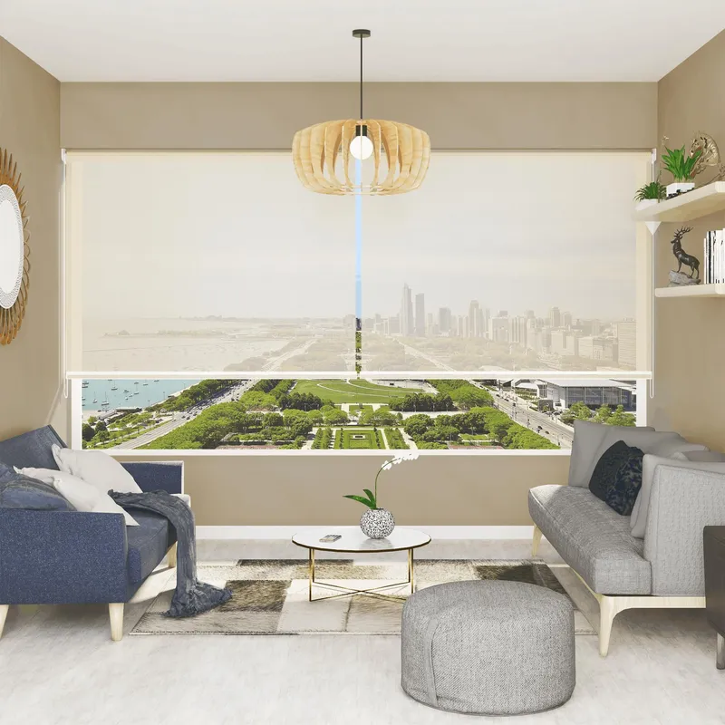 SUNLINE - Cortina Roller Screen 5% Crema 200 x 100 cm