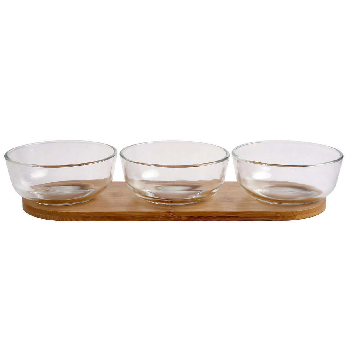 JUST HOME COLLECTION - Set 3 Bowls con Base Bambú
