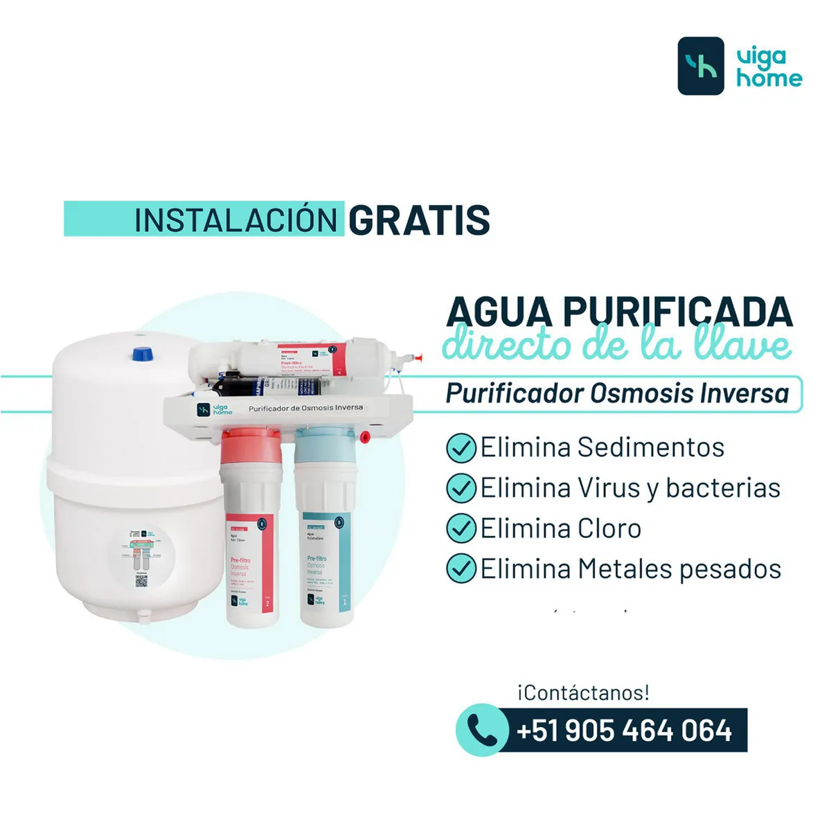 VIGAHOME - Tanque para Equipo de Osmosis Inversa
