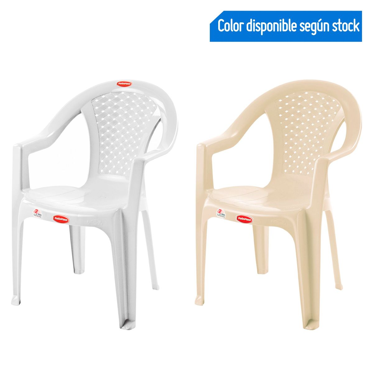 POLINPLAST - Silla de Plástico Cumbia con Brazos