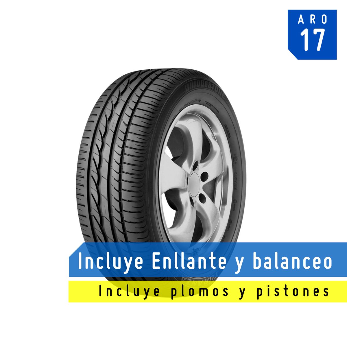 BRIDGESTONE - Llanta Bridgestone 225/55R17 Turanza ER300 RFT 97Y