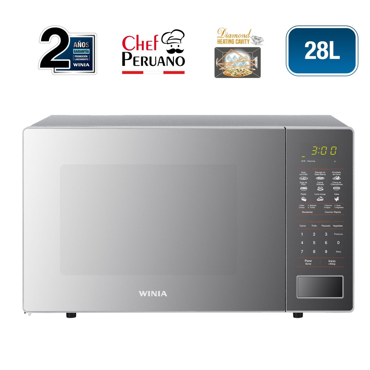 WINIA - Microondas 28L Silver