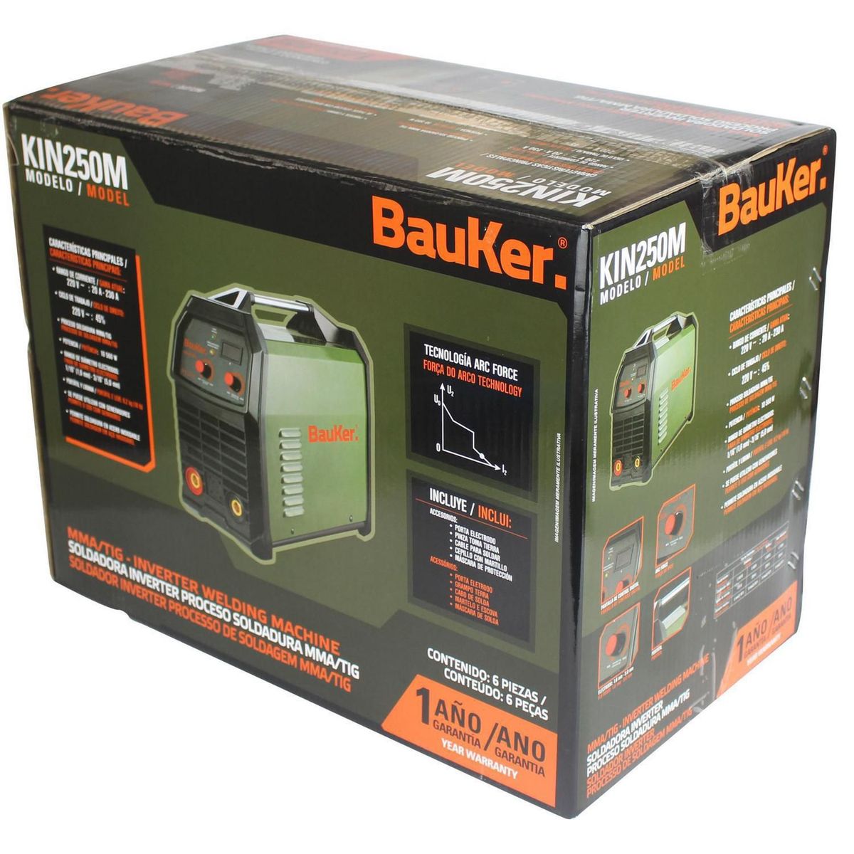 BAUKER - Soldadora Inverter 10250W 250A Bauker