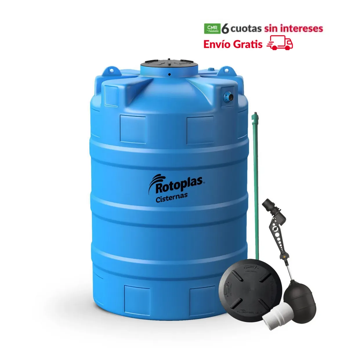 ROTOPLAS - Cisterna de Agua Rotoplas 2000L + Accesorios