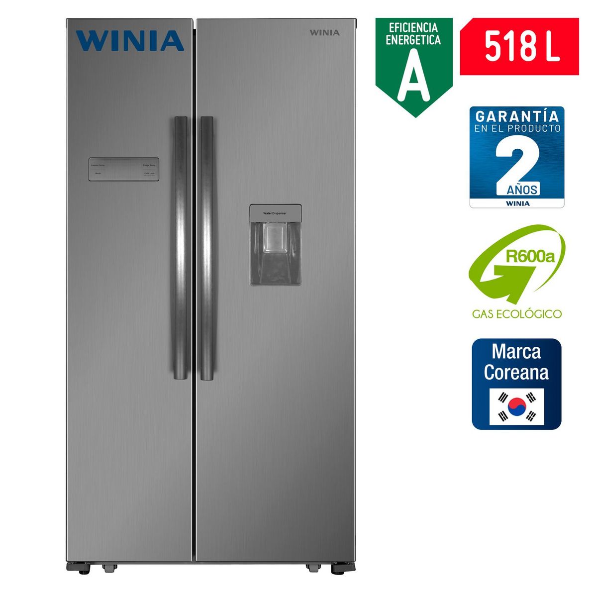 WINIA - Refrigeradora Winia 2 Puertas Wrs-518Hcsd 518 L