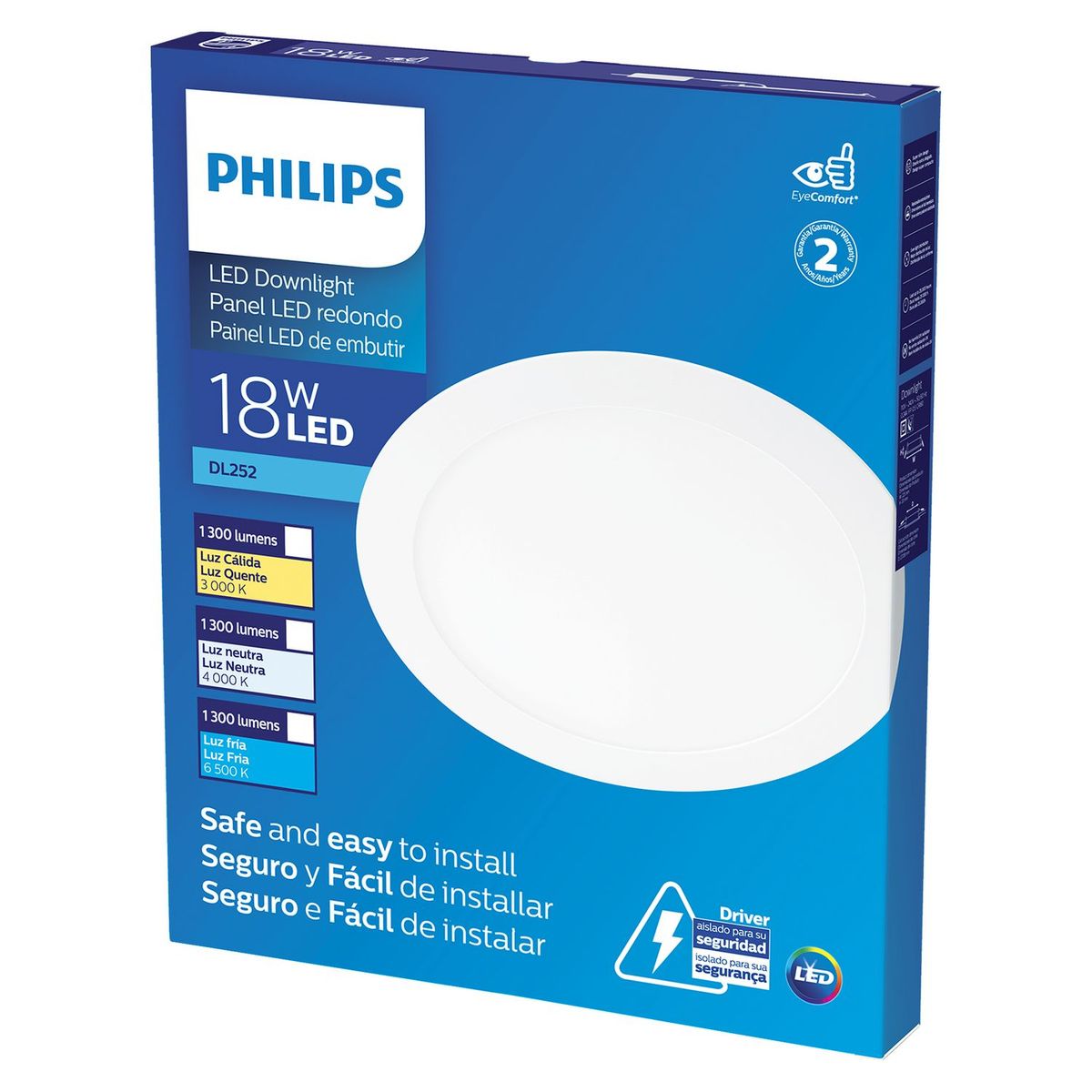 PHILIPS - Downlight LED para Empotrar 18W Luz Fría