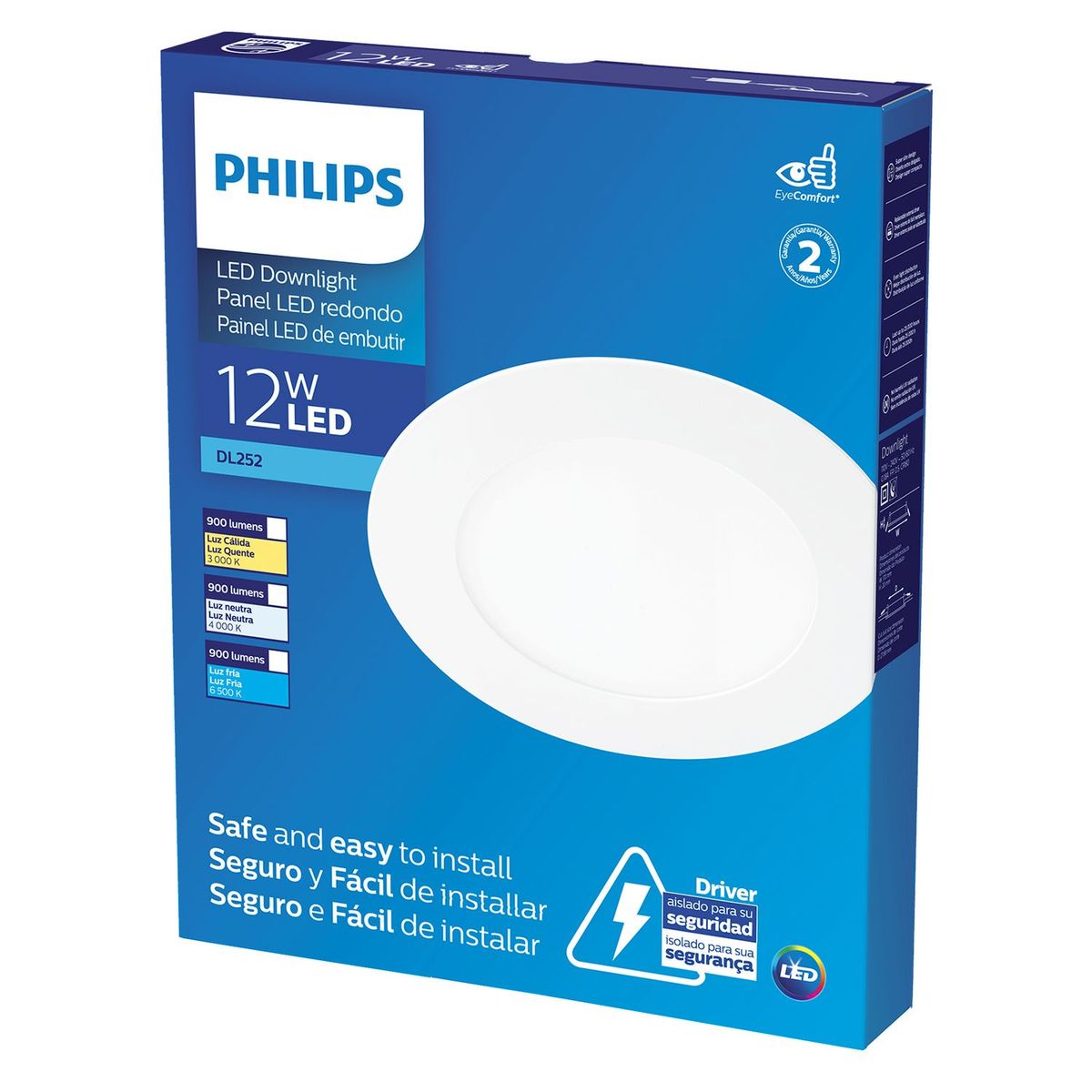 PHILIPS - Downlight para Empotrar 12W Luz Cálida