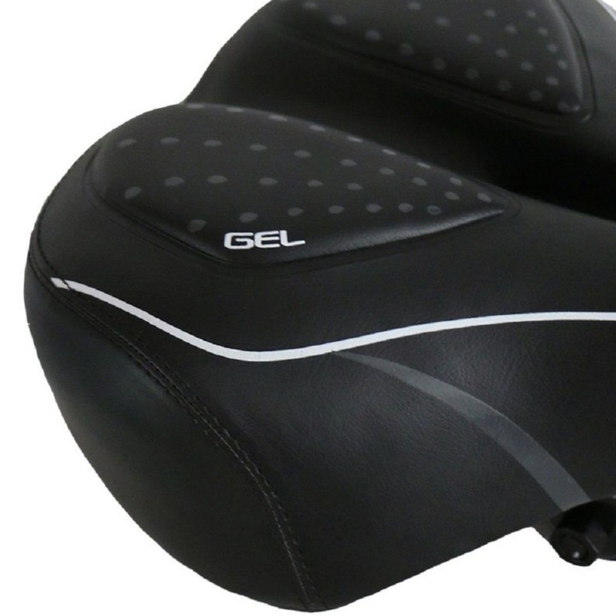 HOME TOOLS - Asiento Bicicleta Home Tools Gel con Luz Color Negro