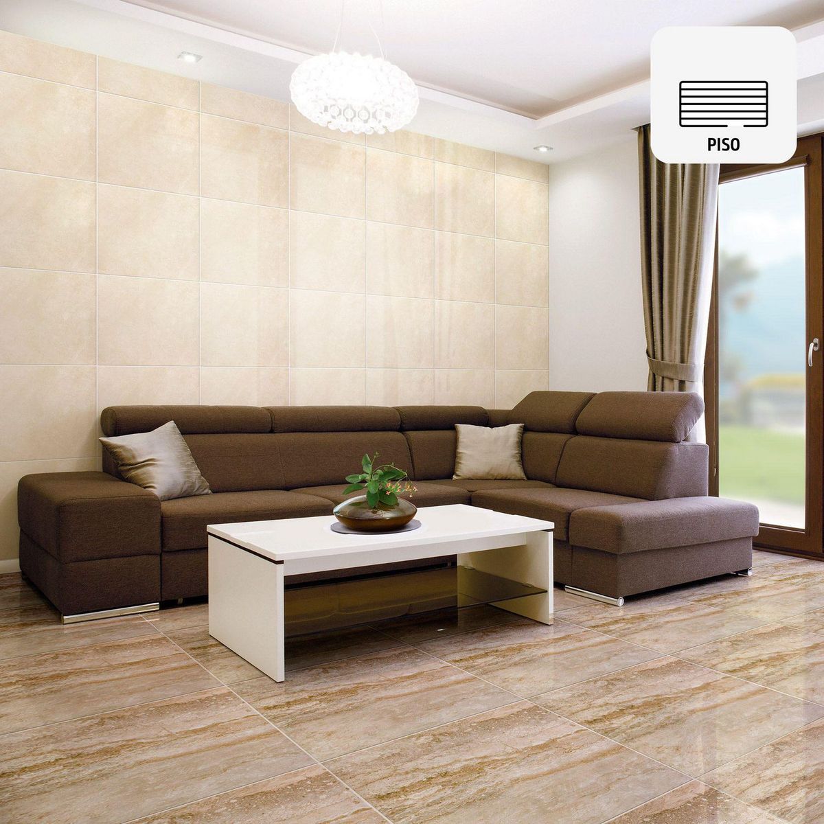 CELIMA - Cerámica Beige Marmolizado 60X60cm 1.8m2 Victoria Beige