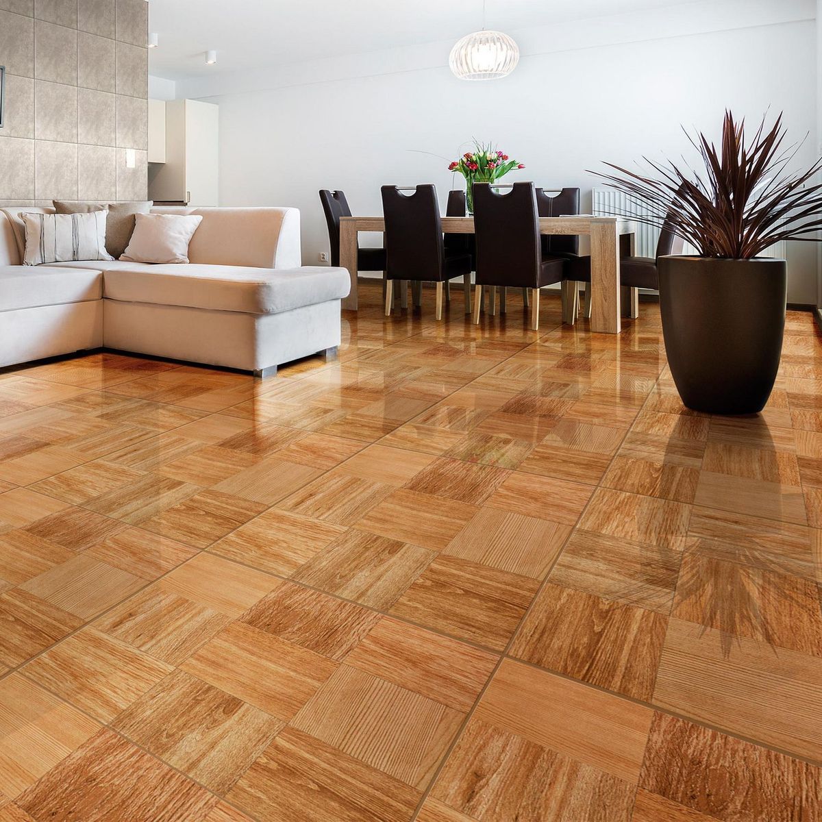 CELIMA - Cerámica Beige 60x60 Maderadas Brillante 1.80 m2