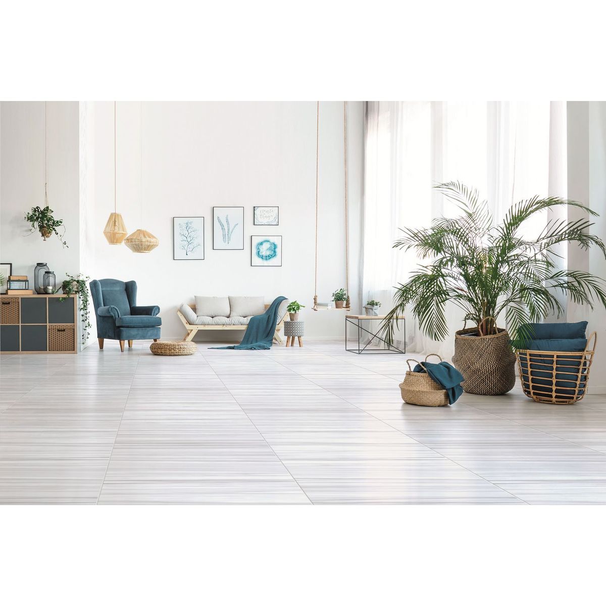 CELIMA - Cerámica Blanco 60x60 Marmoladas Brillante 1.80 m2