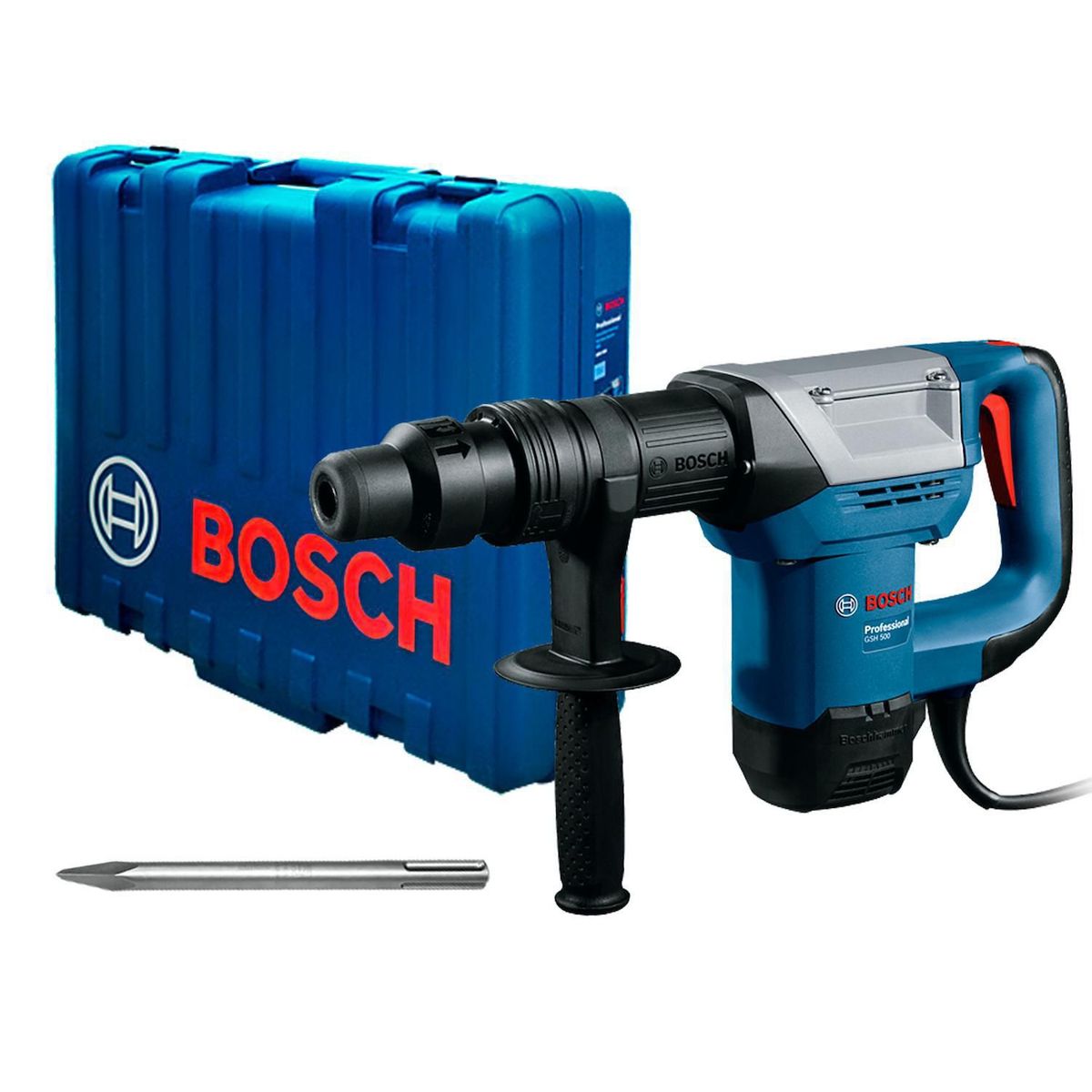 BOSCH - Amoladora angular GWS 850 - 850W Bosch + Martillo demoledor Bosch GSH 500-1100W + Maletín plástico