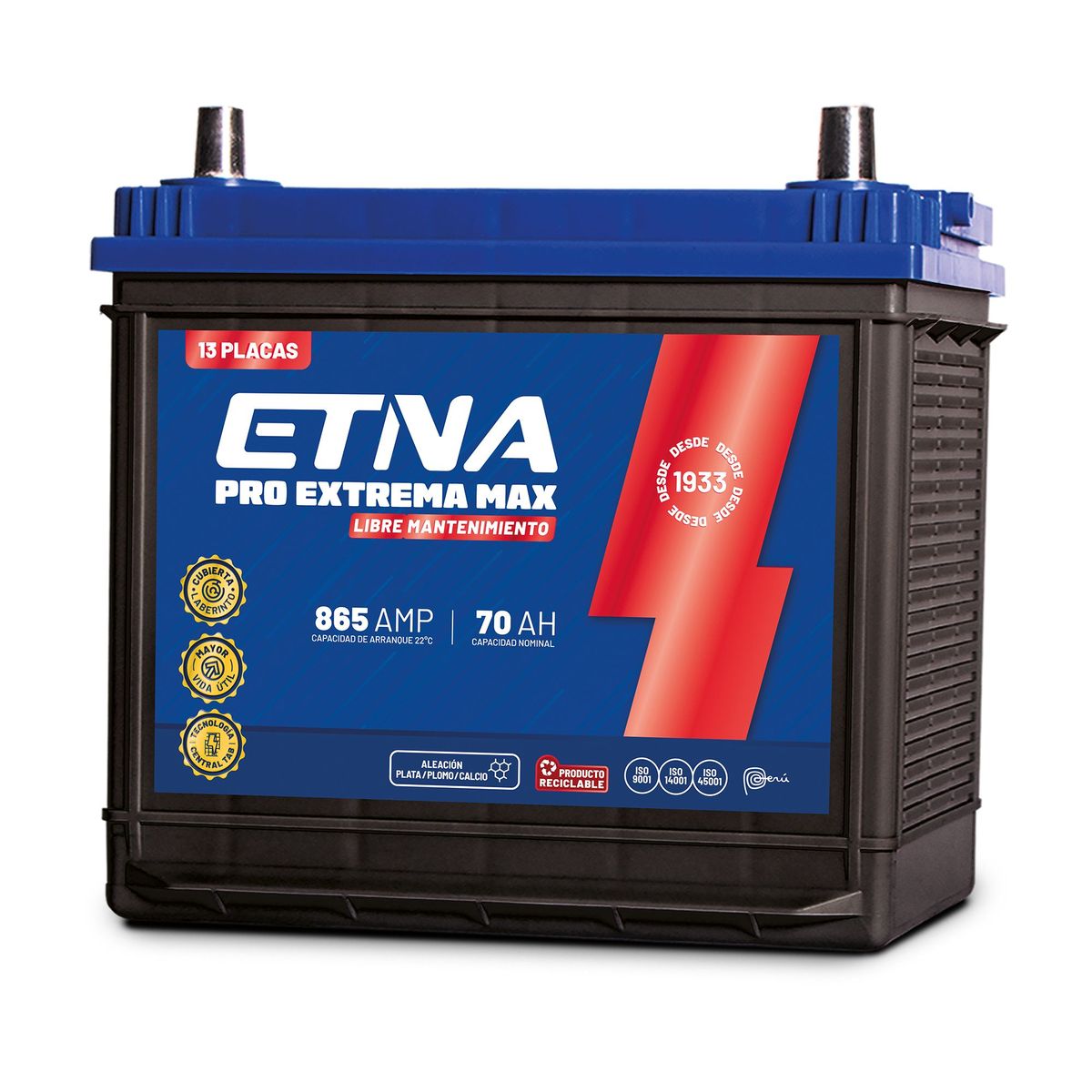 ETNA - Batería para Auto Etna 13 Placas 70Ah