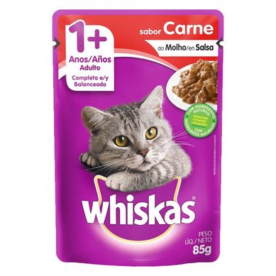 Whiskas Adultos Alimento para Gatos 85 gr Sabor Carne