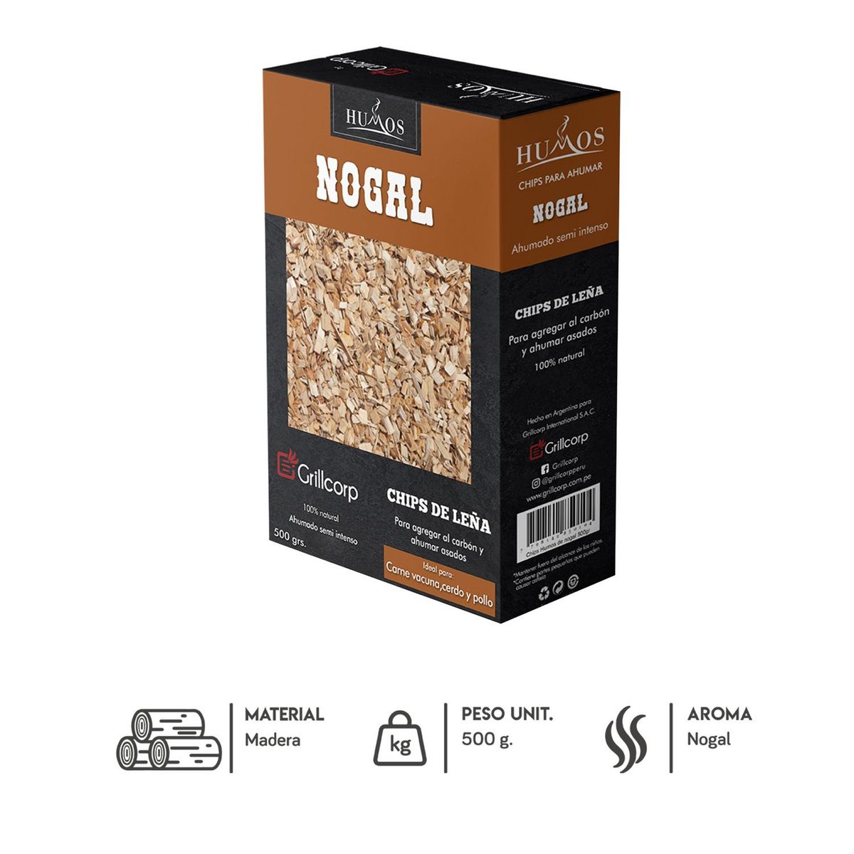 GRILLCORP - Astillas de Nogal 500gr