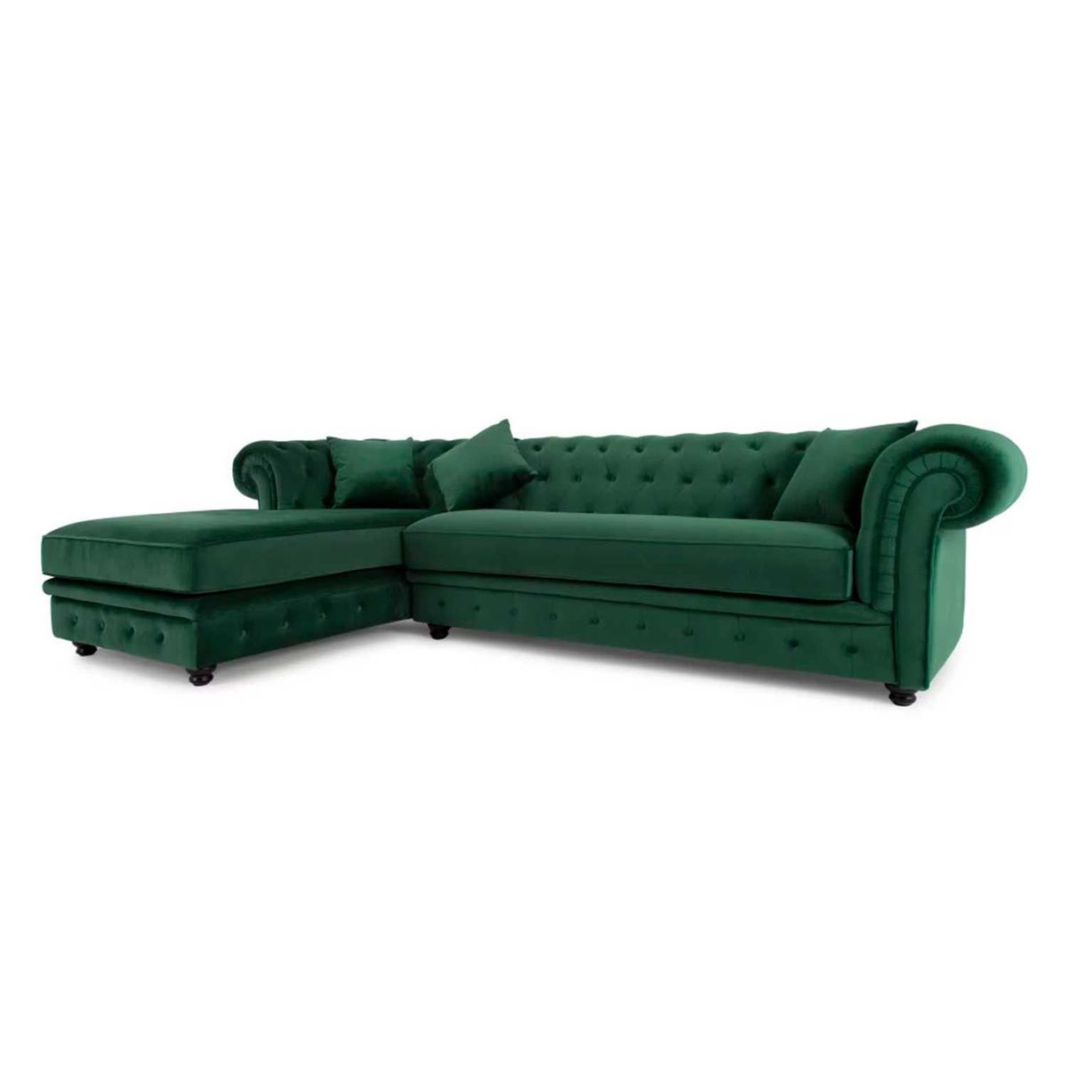 YOLODECORO - Sofá Seccional con Chaise Longue Verde