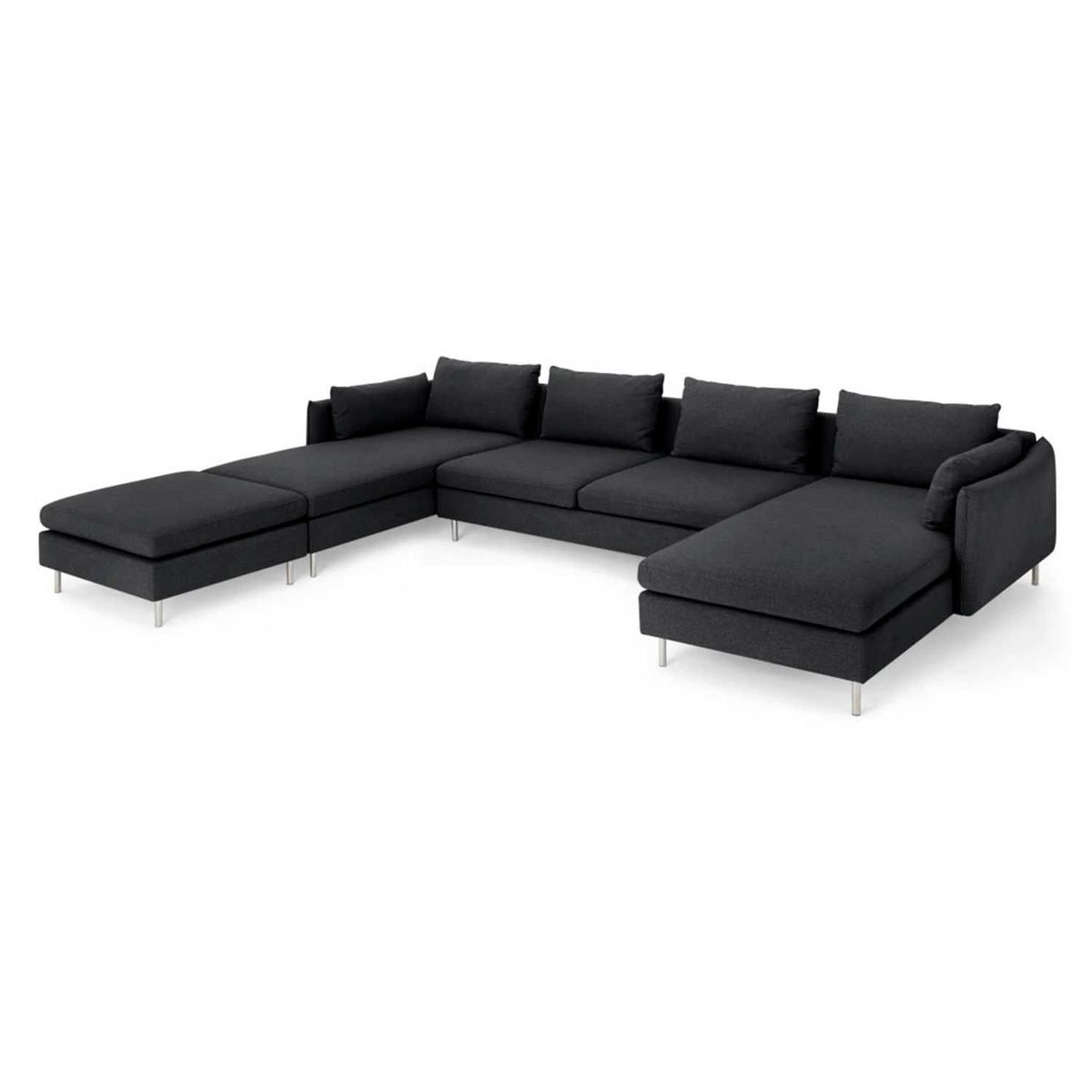 YOLODECORO - Sofá Seccional en U Vento Gris