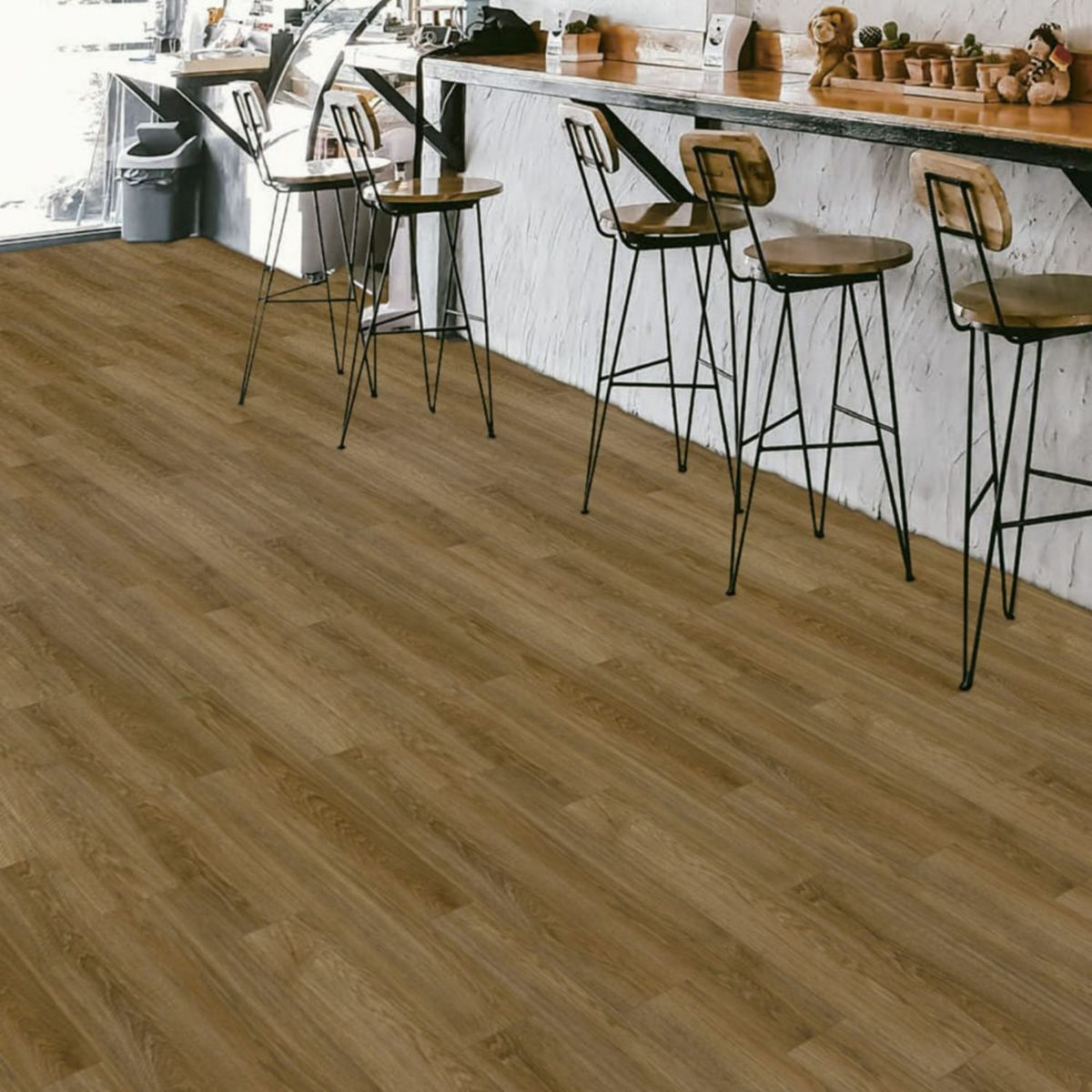  - Pisos Vinílico Familia Hickory Marrón 1mm - Venta por metro cuadrado