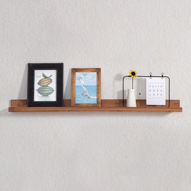 Repisa Flotante de Melamina para Cuadros Wengue 80x10x4cm