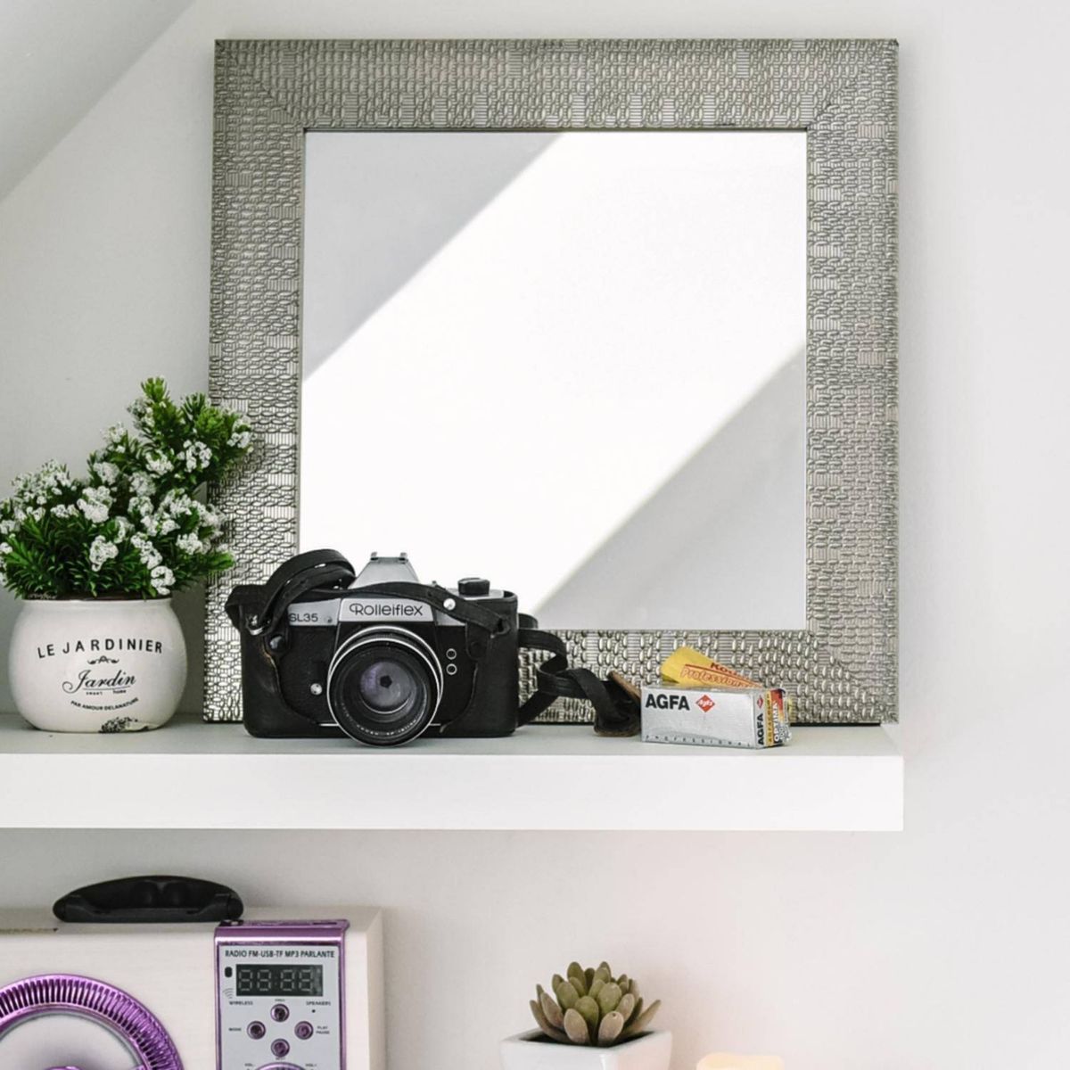 JUST HOME COLLECTION - Repisa Flotante 80x23.5x3.8cm Blanco