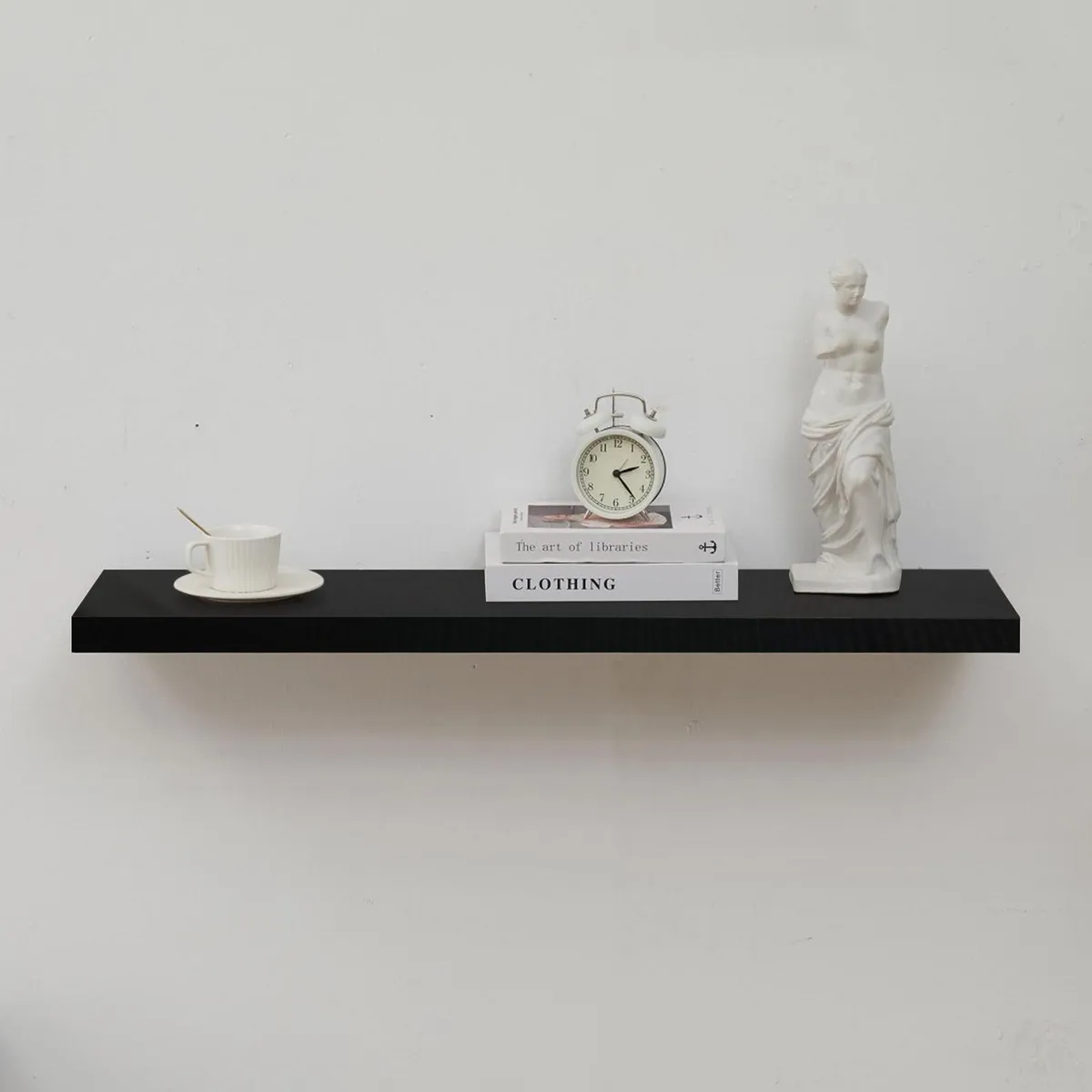 JUST HOME COLLECTION - Repisa Flotante de Melamina 80x23.5x3.8cm Negro