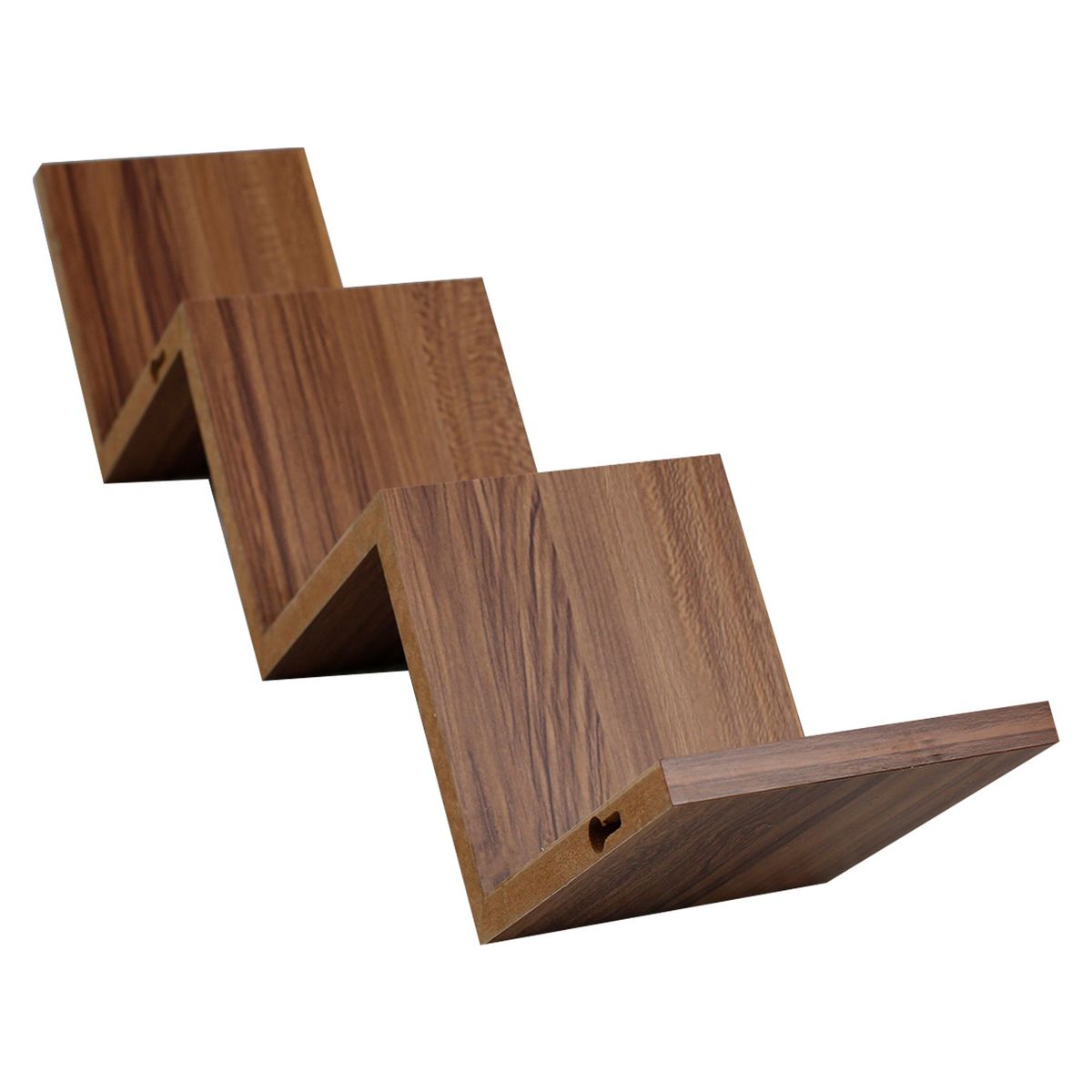 JUST HOME COLLECTION - Repisa Flotante Zigzag 60x11.8x11.8cm Wengue