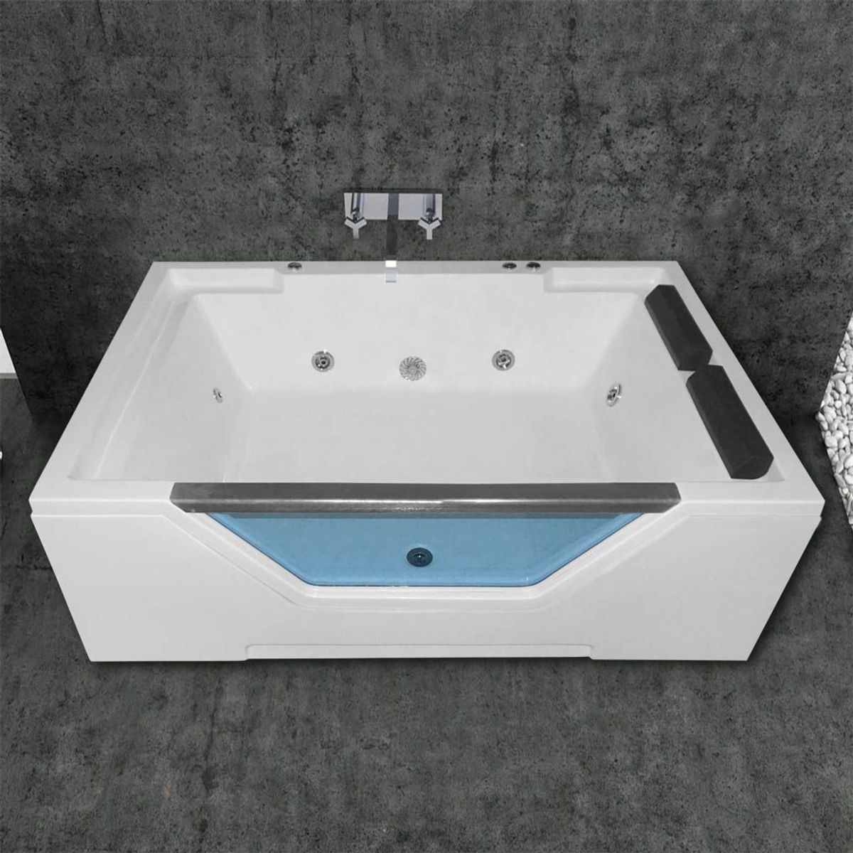 CUBA&SPA - Tina Hidromasaje Rectangular Española 170x120cm Blanca