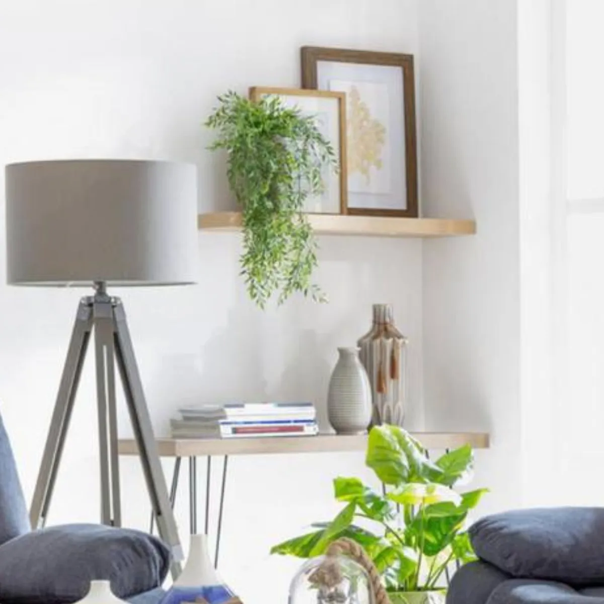 JUST HOME COLLECTION - Repisa Flotante de Melamina 80x25x3.8cm Natural