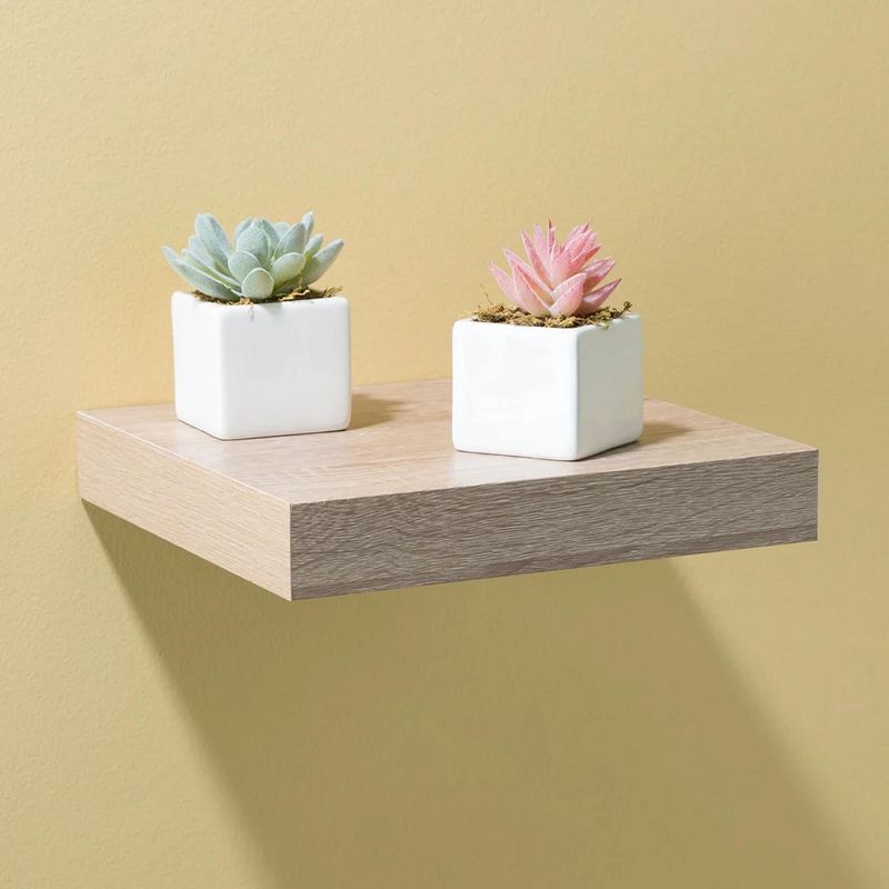 JUST HOME COLLECTION - Repisa Flotante de Melamina 25x25x3.8cm Natural