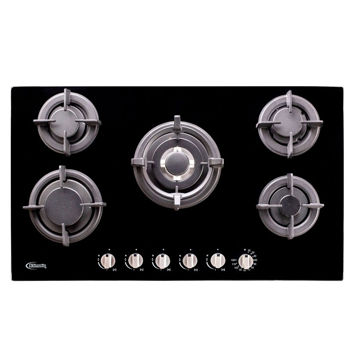 KLIMATIC - Combo Klimatic Cocina Empotrable 5 Hornillas Gina X + Campana Lineal 90cm CK902NE