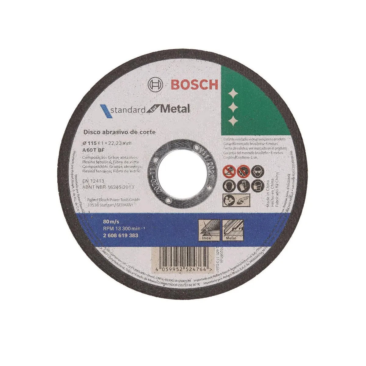 BOSCH - Disco de Corte Bosch Standard for Metal 115x1.0mm