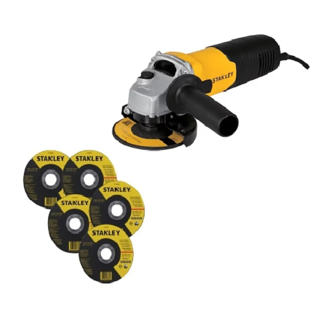 STANLEY - Amoladora Angular Electrica Stanley 4-1/2" 710W + 5 Discos STGS7115KD