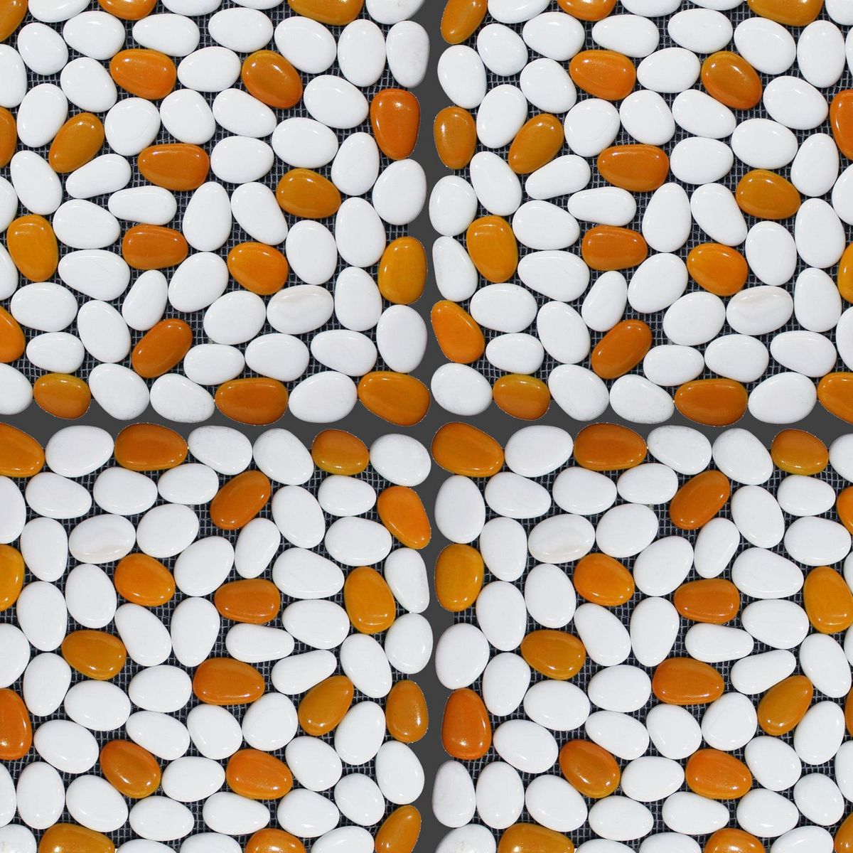 KLIPEN - Mosaico Color Blanco/Naranja 30x30cm 1m2