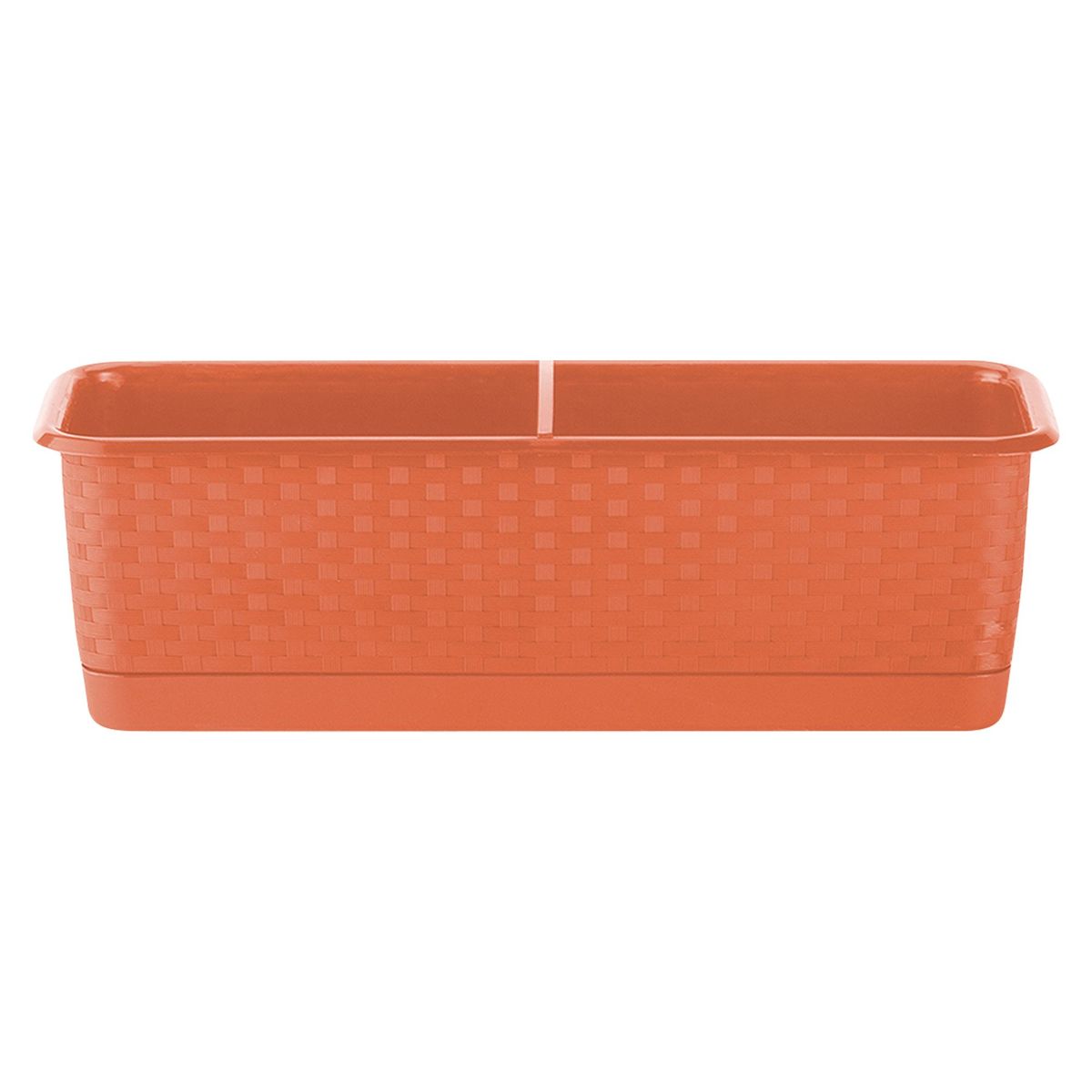 POLINPLAST - Macetero Mimbre Color Cerezo 18.6x15.3x