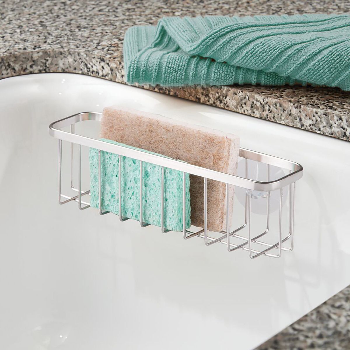 INTERDESIGN - Canasto Organizador Acrílico de Cocina con Succión 8x2.65x2.65cm