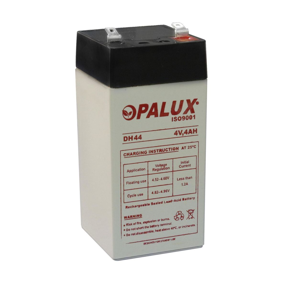 OPALUX - Batería Seca 4V 2.5AH