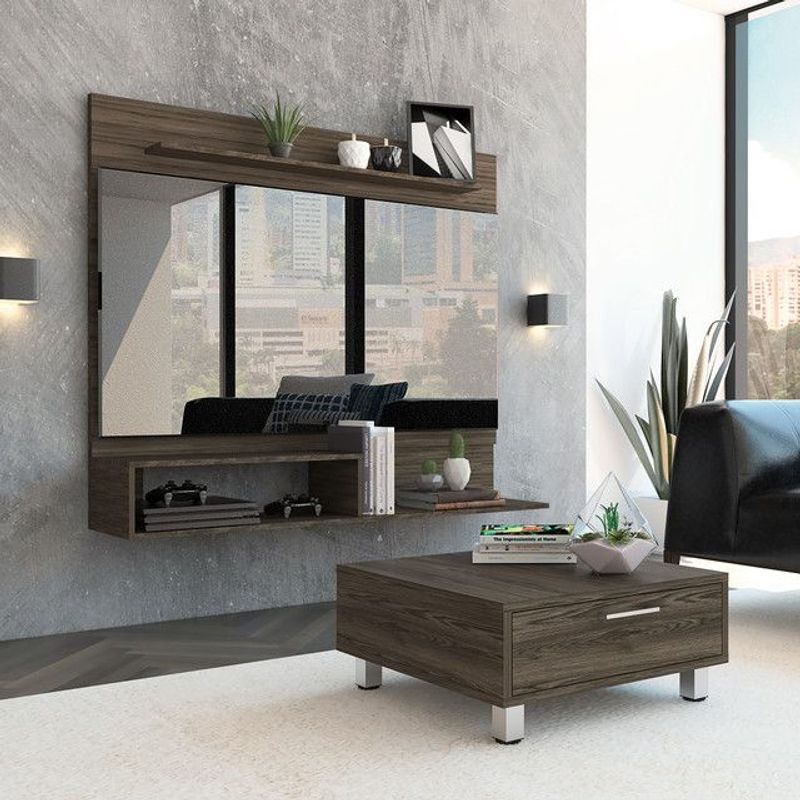 TUHOME - Combo Panel de TV 55" + Mesa de Centro Beijing