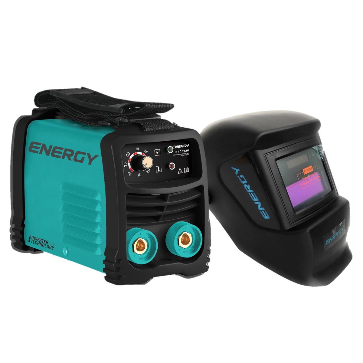 ENERGY - Soldadura Eléctrica Inverter 140A MMA Energy + Máscara Fotosensible Energy