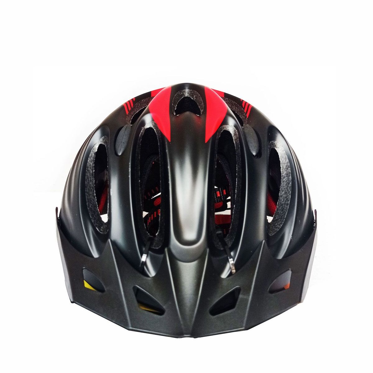 BKS - Casco bicicleta bmx profesional bks mtb h350 ruta Negro-Rojo