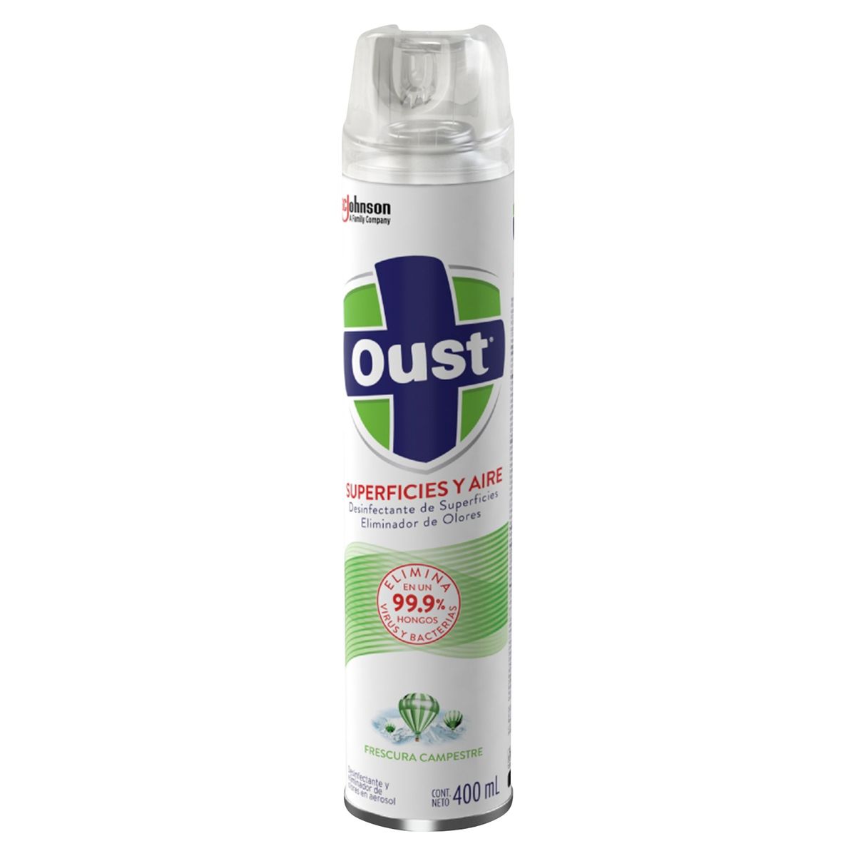 OUST - Desinfectante Aerosol Frescura Campestre 400ml