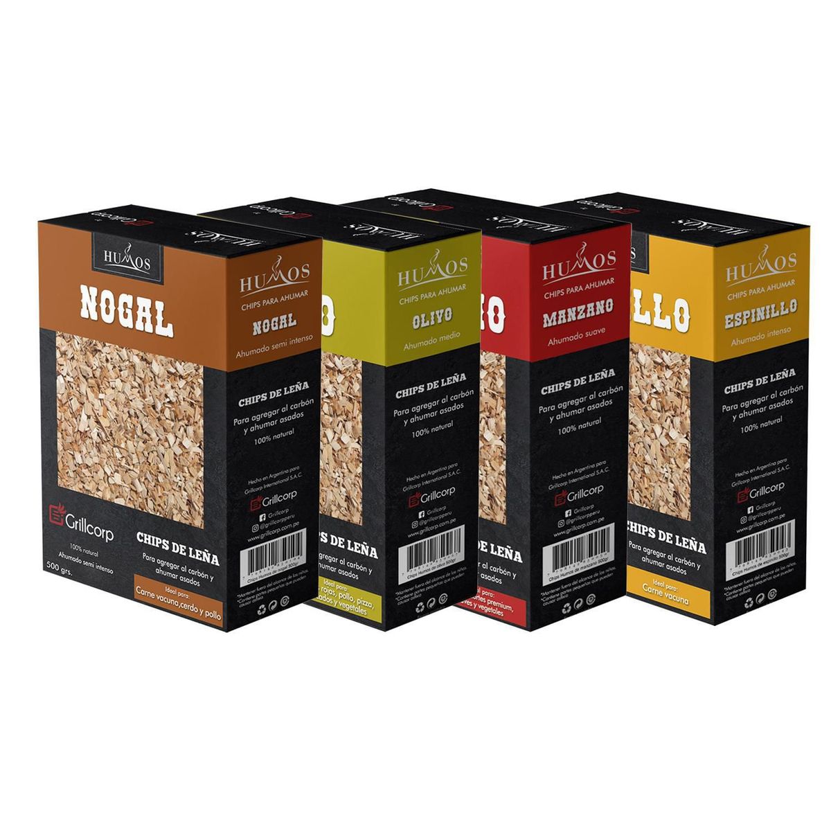 GRILLCORP - Pack de astillas aromáticas