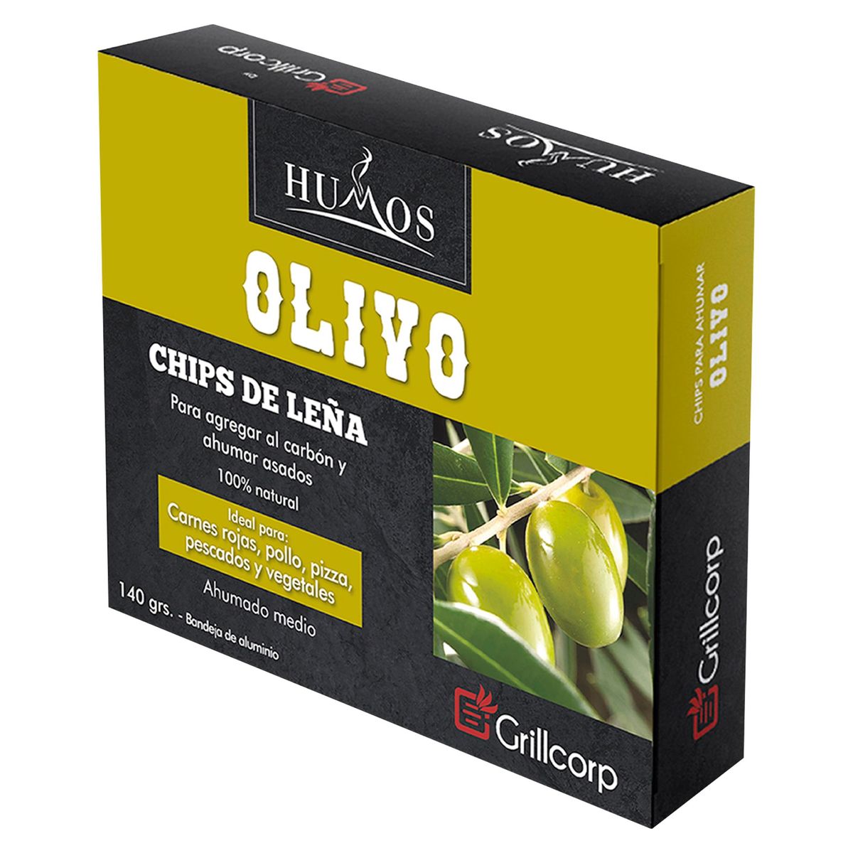 GRILLCORP - Astillas de Leña de Olivo 140 gr