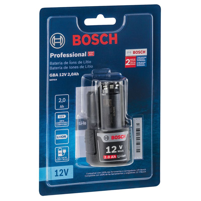 BOSCH - Batería de iones de litio 12V GBA 12V 2,0 Ah Bosch