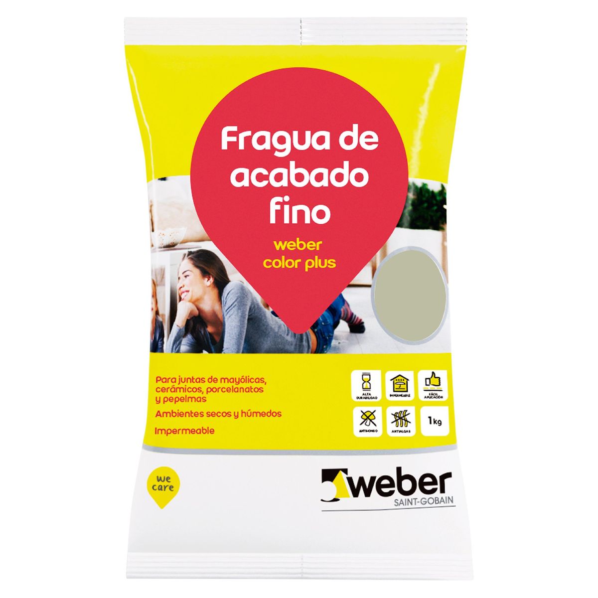 WEBER - Fragua para Cerámicas o Porcelanatos Weber Hueso 1kg