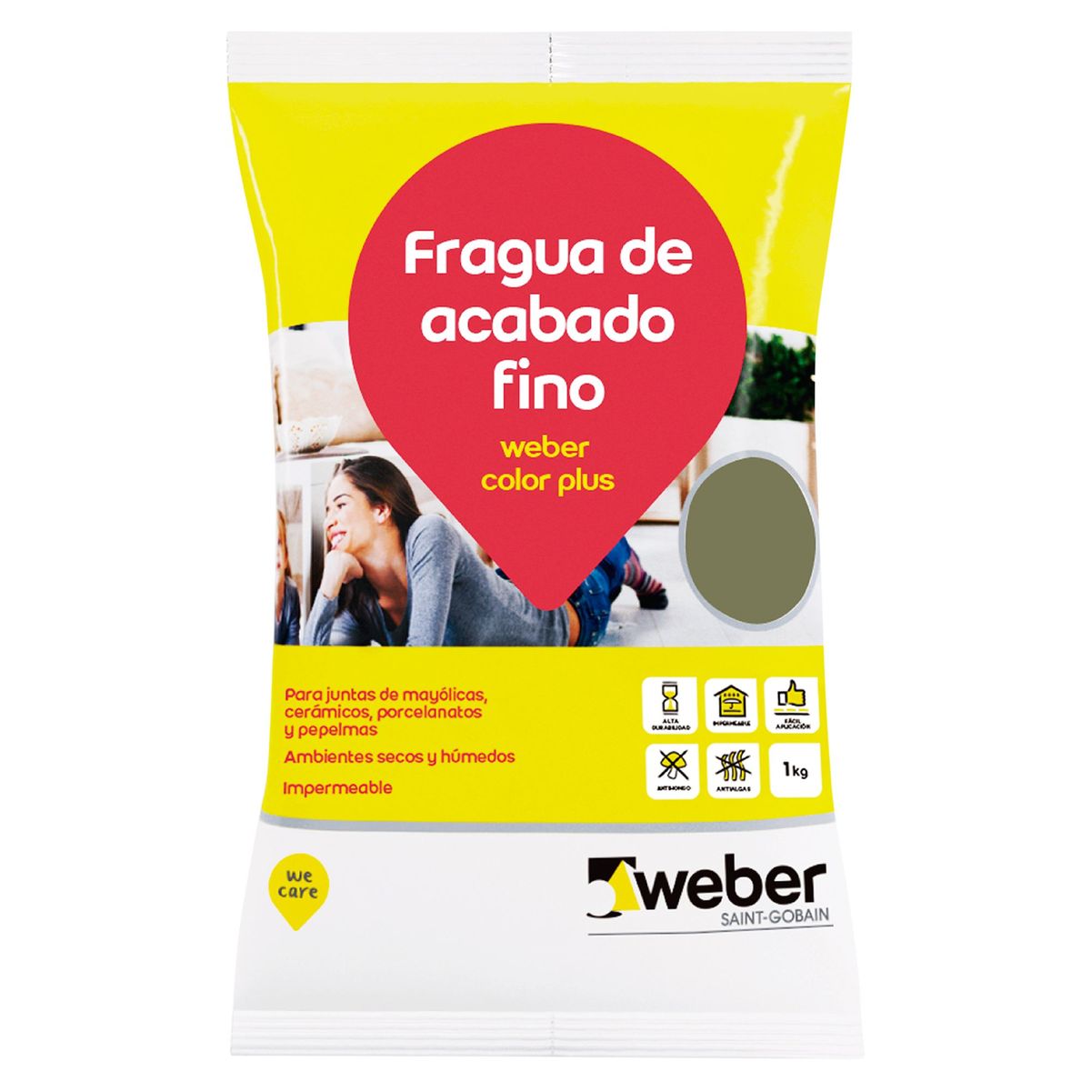 WEBER - Fragua para Cerámicas o Porcelanatos Weber Niebla 1kg