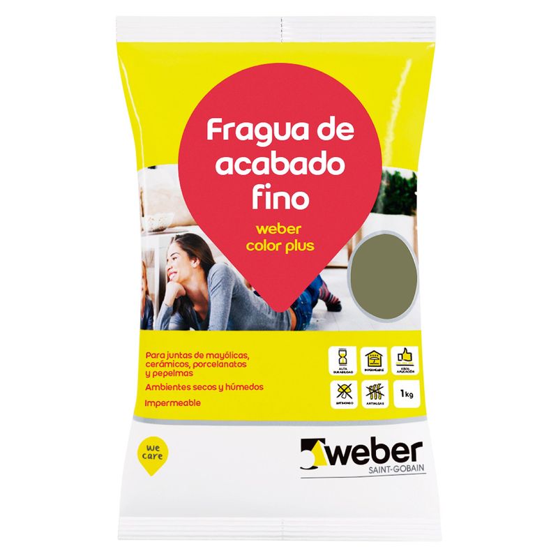 WEBER - Fragua para Cerámicas o Porcelanatos Weber Niebla 1kg