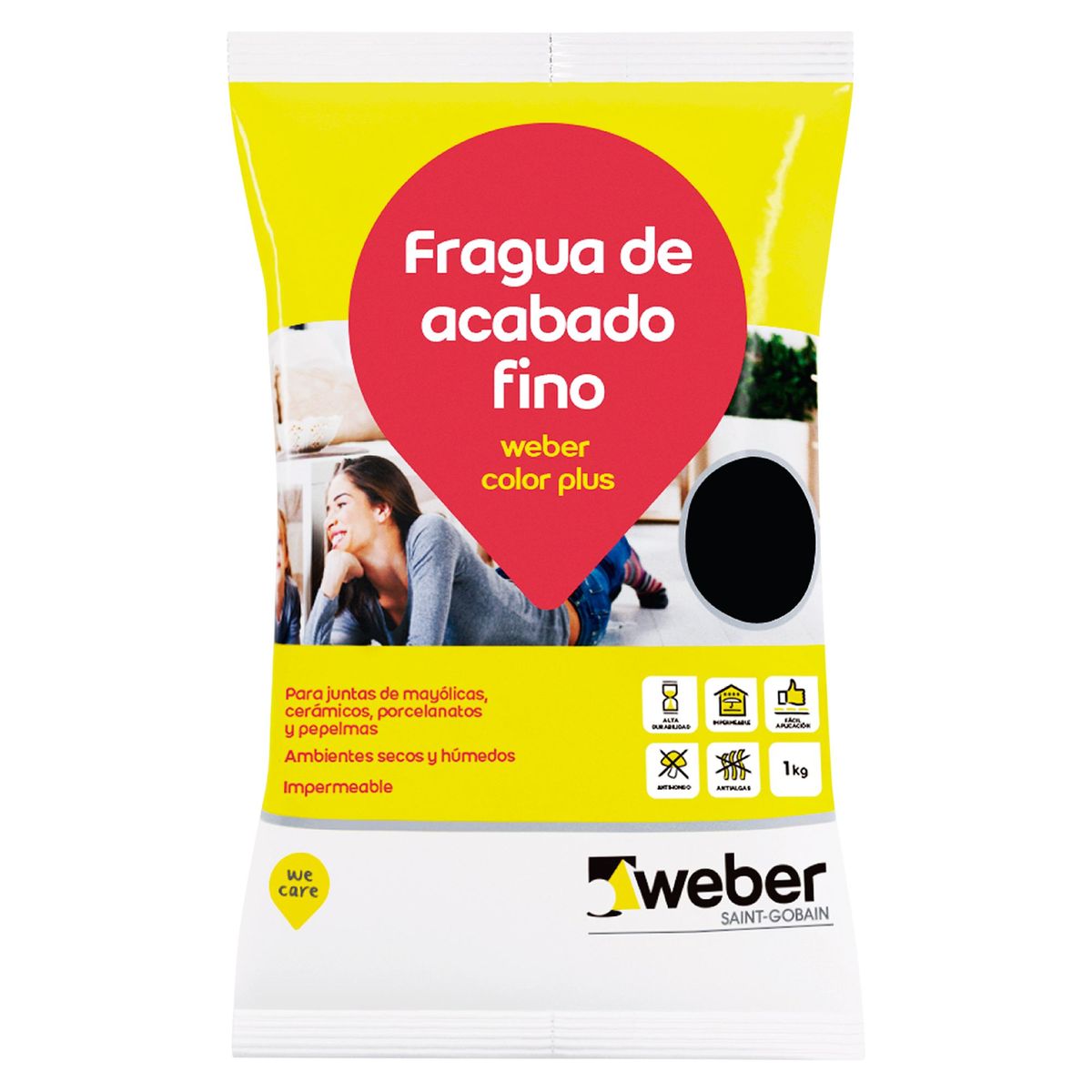 WEBER - Fragua para Cerámicas o Porcelanatos Weber Negro 1kg